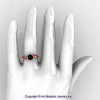 Modern French 14K Rose Gold 1.0 Ct Black Diamond Engagement Ring Wedding Ring R376-14KRGBD-5