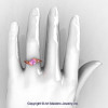 Modern French 14K Rose Gold 1.0 Ct Light Pink Sapphire Engagement Ring Wedding Ring R376-14KRGLPS-5