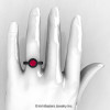 Art Masters Venetian 14K Black Gold 1.0 Ct Rose Ruby Engagement Ring R475-14KBGRR-4