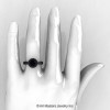 Art Masters Venetian 14K Black Gold 1.0 Ct Black Diamond Engagement Ring R475-14KBGBD-4