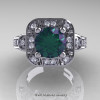 Art Masters Classic 14K White Gold 2.0 Ct Alexandrite Diamond Engagement Ring Wedding Ring R298-14KWGDAL-3