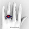 Art Masters Classic 14K Blue Gold 2.0 Ct Rubies Engagement Ring Wedding Ring R298-14KBLGR-4