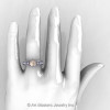 Classic 950 Platinum 1.0 Ct Champagne and White Diamond Solitaire Engagement Ring R323-PLATDCHD-4