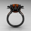 Art Masters Cobra 14K Black Gold 3.0 Ct Brown Diamond Engagement Ring R602-14KBGBRD-2