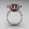 Art Masters Cobra 14K White Gold 3.0 Ct Brown Diamond Engagement Ring R602-14KWGBRD-2