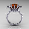Art Masters Cobra 14K White Gold 3.0 Ct Brown and White Diamond Engagement Ring R602-14KWGDBRD-2