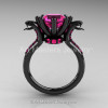 Art Masters Exclusive 14K Black Gold 3.0 Ct Pink Sapphire Cobra Engagement Ring R602-14KBGPS-2