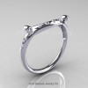 Art Masters Vintage 14K White Gold 3.0 Ct Pink Sapphire Diamond Wedding Ring Set R167S-14KWGDPS-4