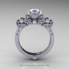 Classic Armenian 950 Platinum 1.0 Ct Princess CZ Diamond Solitaire Wedding Ring R608-PLATDCZ-2