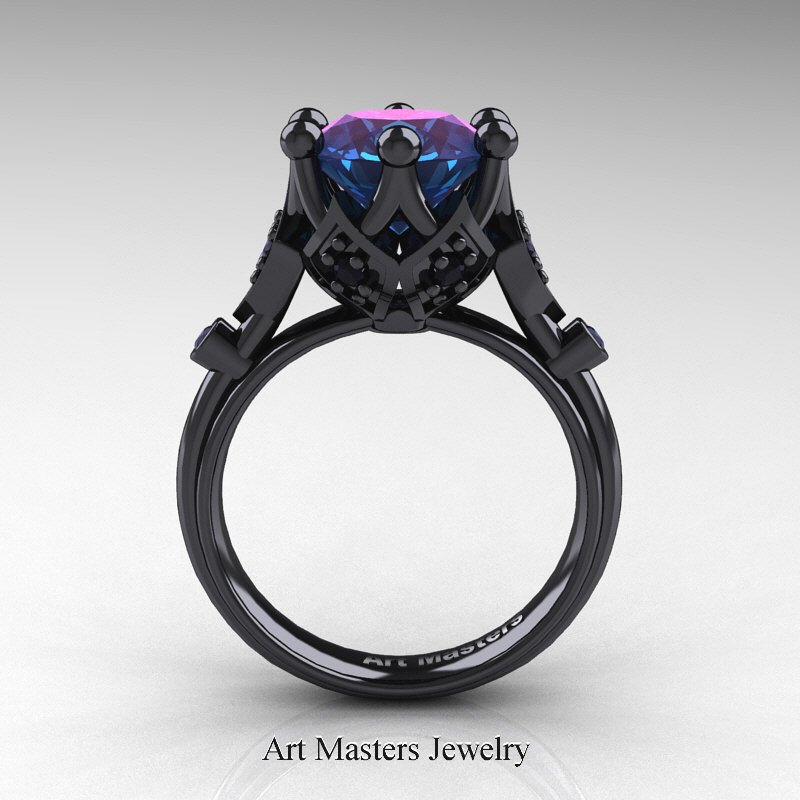 Jewelry Black Purple Ring | Black Color Ring Girl | Black Rings Women  Purple - 10 Female - Aliexpress