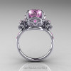 Art-Masters-Vintage-14K-White-Gold-3-Ct-Light-Pink-Sapphire-Solitaire-Ring-Wedding-Ring-R167-14KWGLPS-F