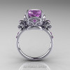 Art-Masters-Vintage-14K-White-Gold-3-Ct-Lilac-Amethyst-Solitaire-Ring-Wedding-Ring-R167-14KWGAM-F