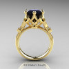 Modern-Antique-14K-Yellow-Gold-3-Carat-Black-and-White-Diamond-Solitaire-Wedding-Ring-R514-14KYGDBD-F
