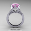 Modern-14K-White-Gold-3-Carat-Light-Pink-Sapphire-Crown-Solitaire-Wedding-Ring-R580-14KWGLPS-F