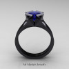 Neomodern-14K-Black-Gold-1-5-Carat-Princess-Blue-Sapphire-Engagement-Ring-R389-14KMBGBS-F