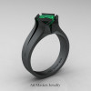 Neomodern-14K-Matte-Black-Gold-1-5-Carat-Princess-Emerald-Engagement-Ring-R389-14KMBGEM-P