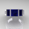 Princess-14K-White-Gold-1.5-Carat-Princess-Blue-Sapphire-Modern-Engagement-Ring-R387-14KWGBS-T