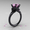 Art Masters 14K Black Gold 3.0 Ct Light Pink Sapphire Dragon Engagement Ring R601-14KBGLPS – Perspective