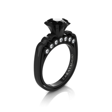 Caravaggio-Classic-14K-Black-Gold-1-0-Carat-Black-and-White-Diamond-Engagement-Ring-R637-14KBGDBD-P