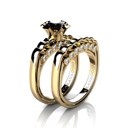 Caravaggio-Classic-14K-Yellow-Gold-1-0-Carat-Black-and-White-Diamond-Engagement-Ring-Wedding-Band-Set-R637S-14KYGDBD-P