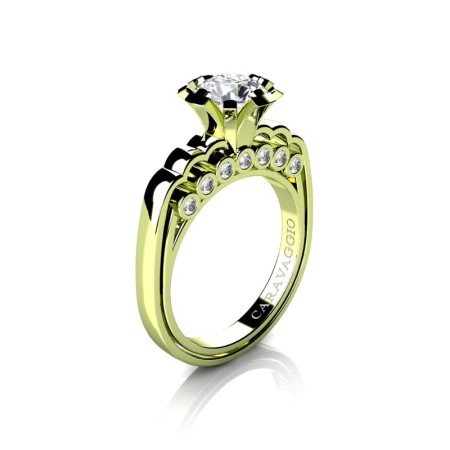 Caravaggio-Classic-18K-Green-Gold-1-0-Carat-Diamond-Engagement-Ring-R637-18KGGD-P