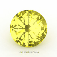 Art Masters Gems Calibrated 0.5 Ct Round Canary Yellow Sapphire Created Gemstone RCG0050-CYS