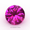 Art Masters Gems Calibrated 0.5 Ct Round Hot Pink Sapphire Created Gemstone RCG0050-HPS