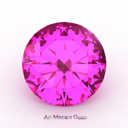 Calibrated 2.0 Ct Round Pink Sapphire Created Gemstone RCG0200-PS