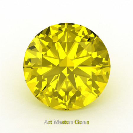 Art Masters Gems Calibrated 3.0 Ct Round Yellow Sapphire Created Gemstone RCG0300-YS