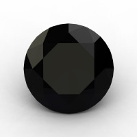 Art Masters Gems Calibrated 1.25 Ct Round Black Sapphire Created Gemstone RCG0125-BLS