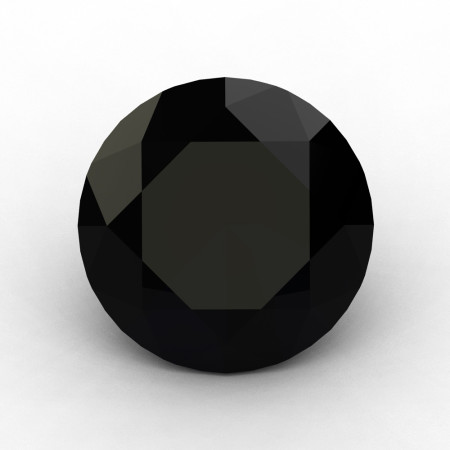 Art Masters Gems Calibrated 3.0 Ct Round Black Sapphire Created Gemstone RCG0300-BLS