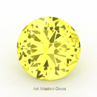 Art Masters Gems Calibrated 3.0 Ct Round Canary Yellow Sapphire Created Gemstone RCG0300-CYS