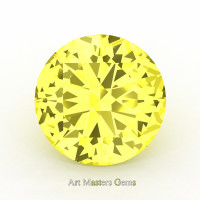 Art Masters Gems Calibrated 5.0 Ct Round Canary Yellow Sapphire Created Gemstone RCG0500-CYS