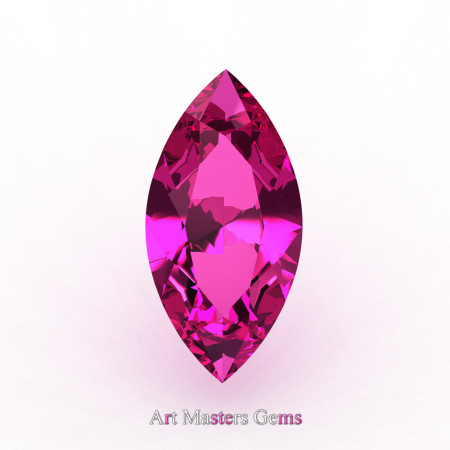 Art Masters Gems Calibrated 0.75 Ct Marquise Pink Sapphire Created Gemstone MCG0075-PS