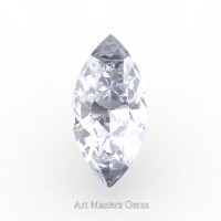 Art Masters Gems Standard 1.25 Ct Marquise White Sapphire Created Gemstone MCG0125-WS