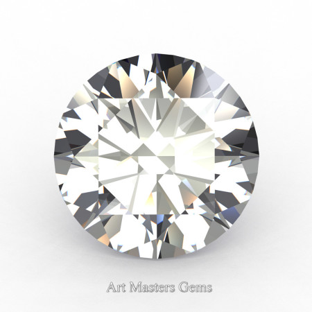 Art Masters Gems Standard 1.25 Ct Round White Sapphire Created Gemstone RCG0125-WS
