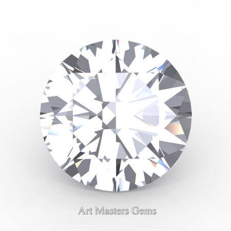 Art Masters Gems Standard 5.0 Ct Round White Sapphire Created Gemstone RCG0500-WS