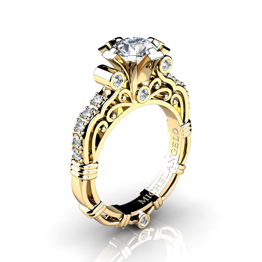 Art Masters Caravaggio 14K Black Gold 1.25 Ct Princess Black