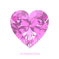 Art Masters Gems Standard 0.5 Ct Heart Light Pink Sapphire Created Gemstone HCG050-LPS
