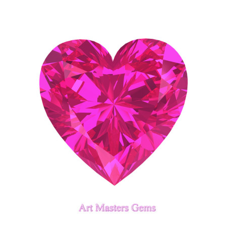 Art-Masters-Gems-Standard-0-5-0-Carat-Heart-Cut-Pink-Sapphire-Created-Gemstone-HCG050-PS-T