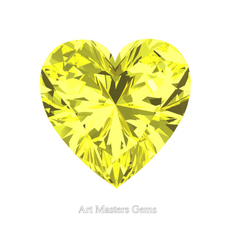 Art-Masters-Gems-Standard-2-0-0-Carat-Heart-Cut-Canary-Yellow-Sapphire-Created-Gemstone-HCG200-CYS-T