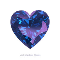 Art Masters Gems Standard 2.5 Ct Heart Alexandrite Created Gemstone HCG250-AL