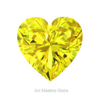 Art Masters Gems Standard 3.0 Ct Heart Yellow Sapphire Created Gemstone HCG300-YS