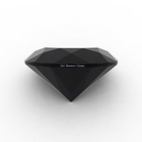 Art Masters Gems Standard 3.0 Ct Round Black Diamond Created Gemstone RCG0300-BD