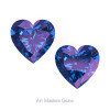 Art-Masters-Gems-Standard-Set-of-Two-1-0-0-Carat-Heart-Cut-Russian-Alexandrite-Created-Gemstones-HCG100S-RAL-T2