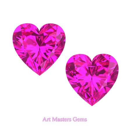 Art-Masters-Gems-Standard-Set-of-Two-2-0-0-Carat-Heart-Cut-Pink-Sapphire-Created-Gemstones-HCG200S-PS-T