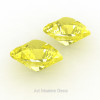 Art-Masters-Gems-Standard-Set-of-Two-Heart-Cut-Canary-Yellow-Sapphire-Created-Gemstones-HCG-CYS