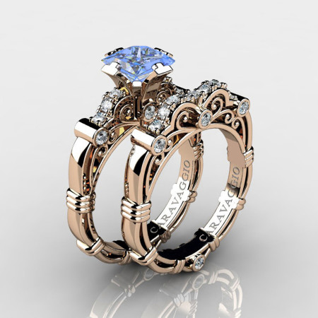 Art-Masters-Caravaggio-14K-Rose-Gold-1-5-Carat-Princess-Light-Blue-Sapphire-Diamond-Engagement-Ring-Wedding-Band-Set-R623PS-14KRGDLBS-P