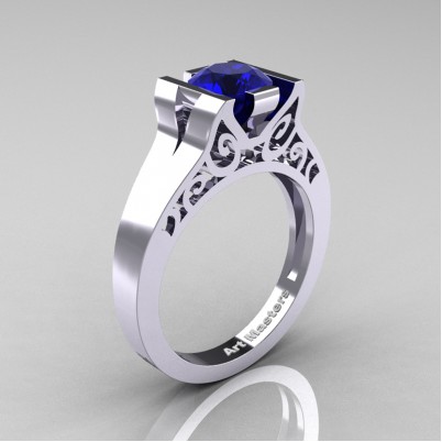 Art-Masters-Modern-Art-Deco-14K-White-Gold-1-Ct-Blue-Sapphire-Engagement-Ring-R36N-14KWGBS-P-402×402