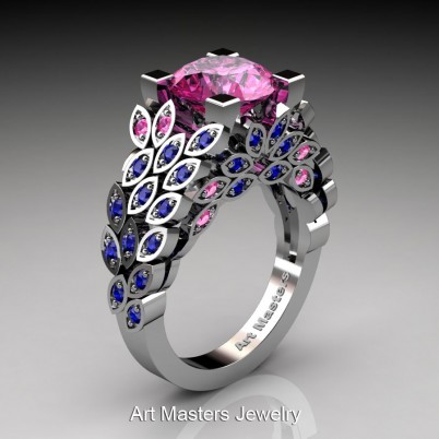 Art-Masters-Nature-Inspired-14K-White-Gold-3-Ct-Pink-Blue-Sapphire-Engagement-Ring-Wedding-Ring-R299-14KWGBSPS-P-402×402